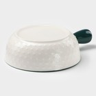 Кокотница керамическая «Цветы», 550 мл, цвет белый - Фото 3