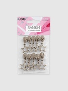 Бегунок автоматический для молнии «Спираль», №5, декоративный «Звёзды», 10 шт, цвет никель 9705131