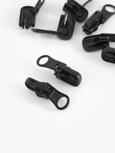 Бегунок автоматический для водонепроницаемой молнии «Спираль», реверсивный, №7, 10 шт., чёрный