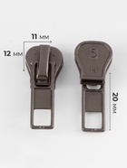 Бегунок автоматический для молнии «Трактор», №5, 10 шт., цвет никель - Фото 4