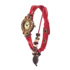 Часы наручные женские кварцевые "Элиос", дискретный ход, ремешок 19.5 см, d-2.5 см, красные   972470 - Фото 3