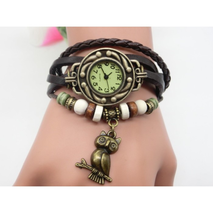 Часы наручные женские "Сова", дискретный ход, d-2.5 см - Фото 1