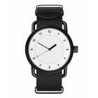 Часы наручные мужские, d-4 см, черные, с белым циферблатом - фото 320175659