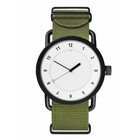Часы наручные мужские, d-4 см, зеленые, с белым циферблатом - фото 1976693