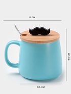 Кружка с ложкой «Мистер», 380 мл, керамика, голубая - Фото 2