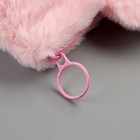 Пенал школьный мягкий "Зайчик", 20х8 см, плюш, розовый - фото 3911536