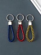 Брелок для ключей на кольце «Ремешок плетёнка», кожзам, 8 см, МИКС - Фото 5