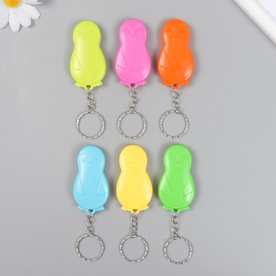 Брелок для ключей на кольце с канцелярским ножом «Пингвин», 3×6 см, МИКС