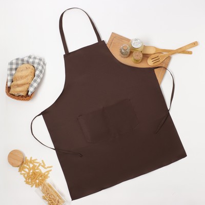 Фартук Экономь и Я, коричневый, 65×75 см, 100% п/э