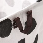 Текстильная корзина Доляна цвет черно/белый, 32*32*32 см - Фото 4