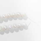 Бусины на нити «Жемчуг речной» шар №10, цвет белый, 34 см - фото 24369862