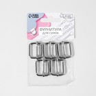 Пряжка регулирующая, внутренняя ширина - 22 мм, толщина - 3 мм, 5 шт., цвет серебряный - Фото 3