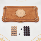 Нарды деревянные резные «Скандинавские», настольная игра, 45×45 см - Фото 1