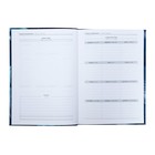 Ежедневник недатированный А5, 80 листов "СИНИЕ ПОЛОТНА", интегральный переплёт, обложка мелованный картон, ламинация софт-тач вельвет, тиснение цветной фольгой, блок 65г/м2 - фото 22964080