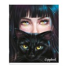 Тетрадь 48 листов в клетку "ЗЕРКАЛО ДУШИ", обложка мелованный картон, выборочный твин-лак, блок 60 г/м2, МИКС 9951626