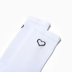 Носки женские "Сердце", цвет белый, размер 23-25 - Фото 2