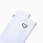 Носки женские "Сердце", цвет белый, размер 25-27 - Фото 2