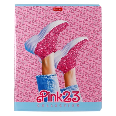 Тетрадь 48 листов клетка "Pink shoes", обложка мелованный картон, выборочный лак, скругленные углы, блок 65 г/м2, 5В МИКС