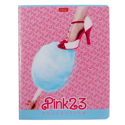 Тетрадь 48 листов клетка "Pink shoes", обложка мелованный картон, выборочный лак, скругленные углы, блок 65 г/м2, 5В МИКС