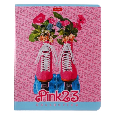 Тетрадь 48 листов клетка "Pink shoes", обложка мелованный картон, выборочный лак, скругленные углы, блок 65 г/м2, 5В МИКС