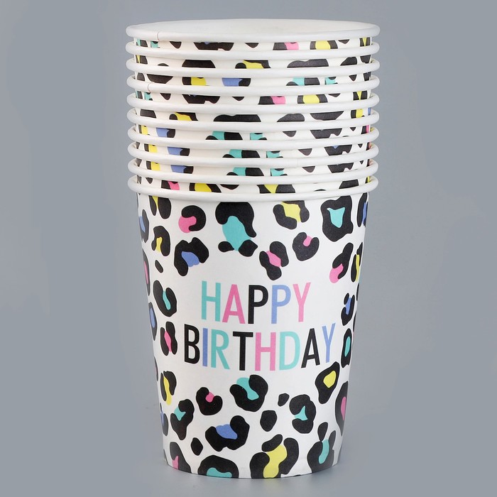 Стакан бумажный «Вечеринка», конфетти, 250 мл 9826284
