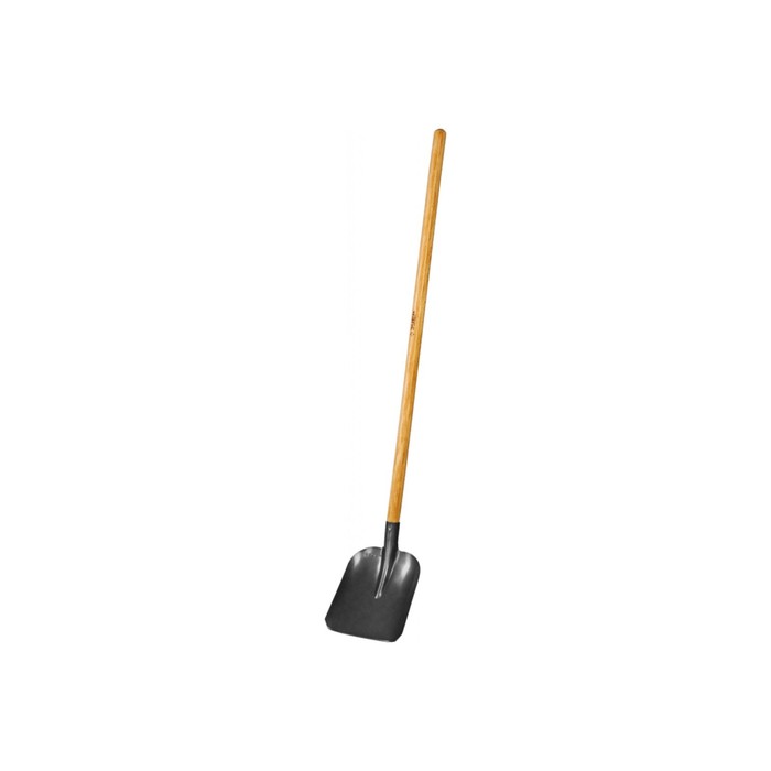 Лопата совковая, острая, L = 144 см, деревянный черенок, с ручкой, «ЗУБР» - Фото 1