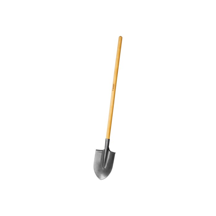 Лопата штыковая, острая, L = 144 см, деревянный черенок, «ЗУБР» - Фото 1