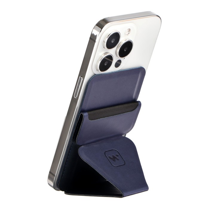 Магнитный кошелёк-подставка Windigo, поддержка Magsafe, для iPhone 12/13/14/15, космический синий - фото 51466213