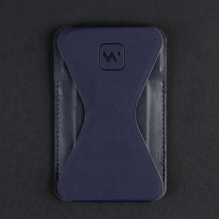 Магнитный кошелёк-подставка Windigo, поддержка Magsafe, для iPhone 12/13/14/15, космический синий - фото 51466207