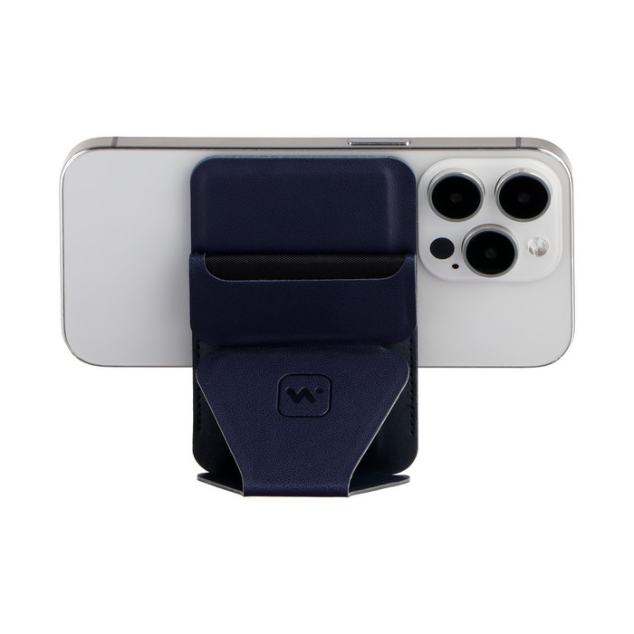 Магнитный кошелёк-подставка Windigo, поддержка Magsafe, для iPhone 12/13/14/15, космический синий - фото 51466211