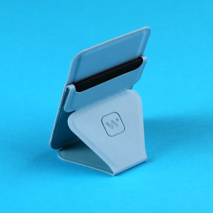 Магнитный кошелёк-подставка Windigo, поддержка Magsafe, для iPhone 12/13/14/15, небесный голубой - фото 51466221