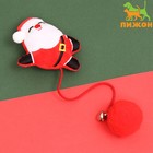 Игрушка-дразнилка для кошек "Дед мороз", с бубенчиком - фото 320176080