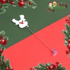 Дразнилка для кошек новогодняя «Белый олень» на присоске, 24 см - Фото 1