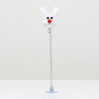 Дразнилка для кошек новогодняя «Белый олень» на присоске, 24 см - Фото 2