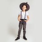 Шляпа карнавальная «Кошмарное веселье» чёрная, с гирляндой 9642195