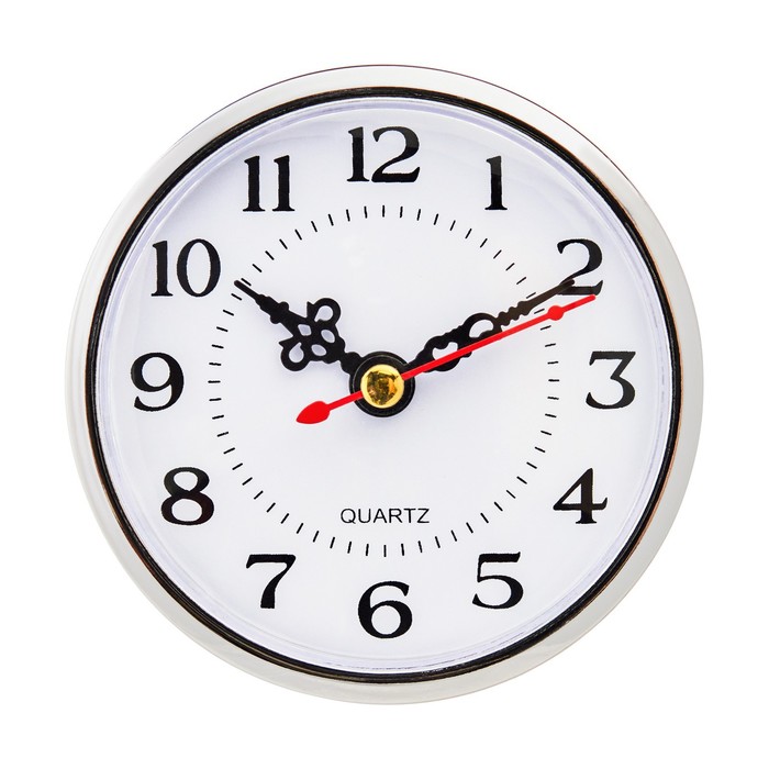 Вставка часы кварцевые, плавный ход, d-9 см, 1АА