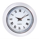 Вставка часы кварцевые, d-2.5 см, LQ377А, дискретный ход, серебро - фото 320264357