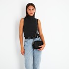 Сумка женская на молнии, цвет чёрный - фото 23104035