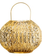 Светодиодная свеча в подсвечнике RISALUX «Подсвечник», ночник LED, от батареек 3×ААА, золото, 19×19×17 см - Фото 11