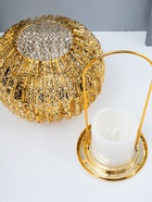 Светодиодная свеча в подсвечнике RISALUX «Подсвечник», ночник LED, от батареек 3×ААА, золото, 19×19×17 см - Фото 8