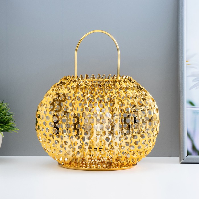 Ночник «Деки» LED от батареек 2хААА золото 19×19×17 см RISALUX - Фото 1