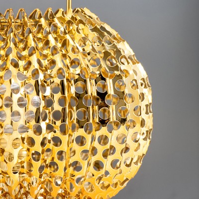 Ночник «Деки» LED от батареек 2хААА золото 19×19×17 см RISALUX
