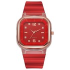 Часы наручные женские, 4.1 х 4.1 см, ремешок силикон, красные - фото 1976773