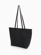 Сумка-шопер женская на молнии, размер 35×12×27 см, со стёжкой, чёрная - Фото 5