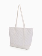 Сумка - шоппер женская на молнии, 35×12×27 см, со стёжкой, белая - Фото 6