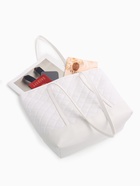 Сумка - шоппер женская на молнии, 35×12×27 см, со стёжкой, белая - Фото 2