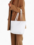 Сумка - шоппер женская на молнии, 35×12×27 см, со стёжкой, белая - Фото 10