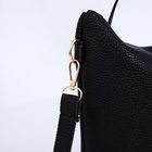 Сумка-шопер женская на молнии, размер 43×13×30 см, однотонная, чёрный - Фото 6