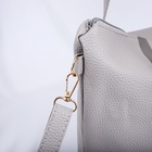 Сумка-шопер женская на молнии, размер 43×13×30 см, однотонная, серая - Фото 6