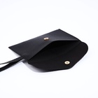 Сумка-шопер женская на кнопке, с монетницей, размер 35×10×28 см, чёрная - Фото 9